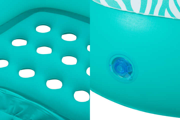 Bestway Poolsessel Comfort Plush Deluxe mit Kopfkissen und Getränkehalter